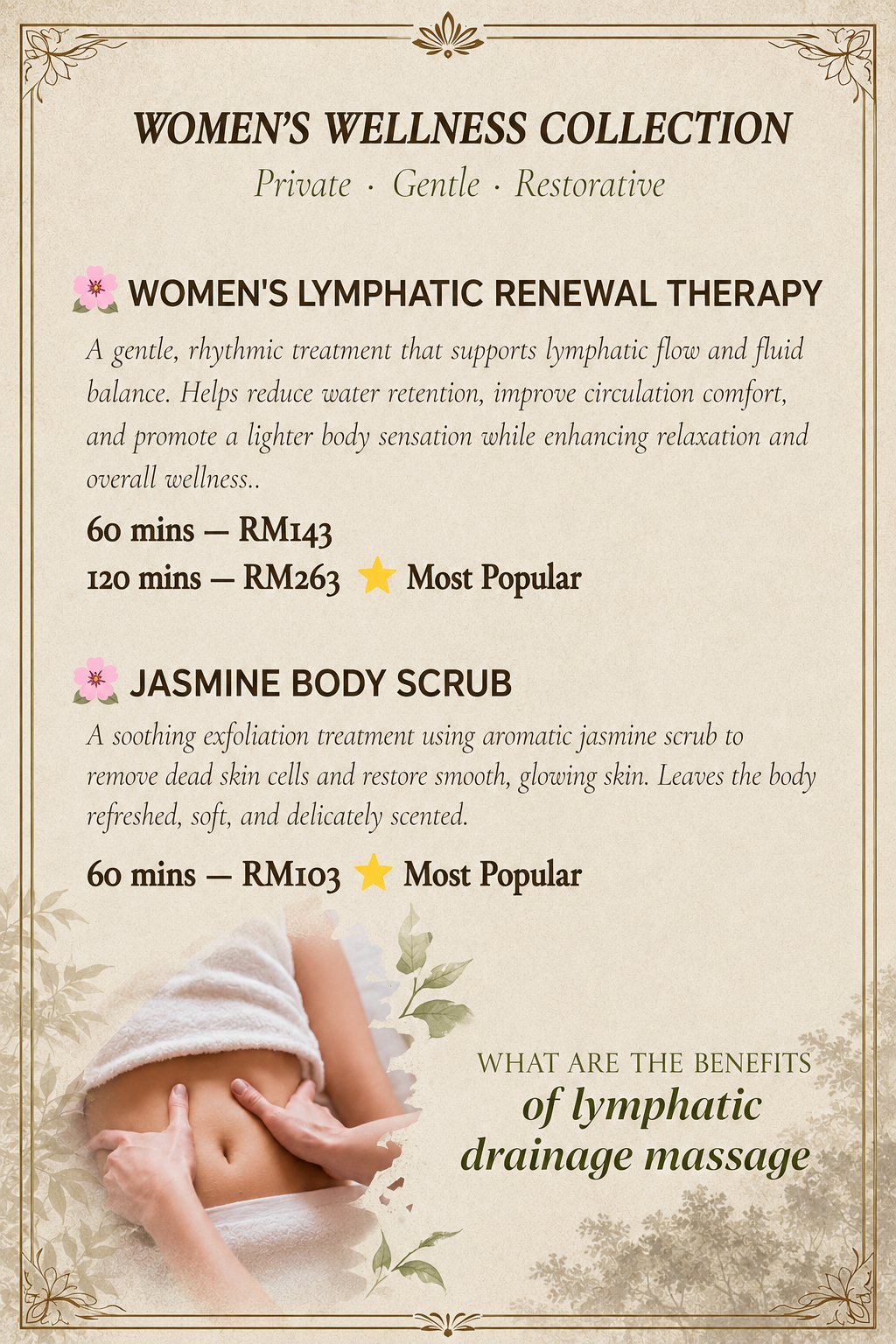 Menu page