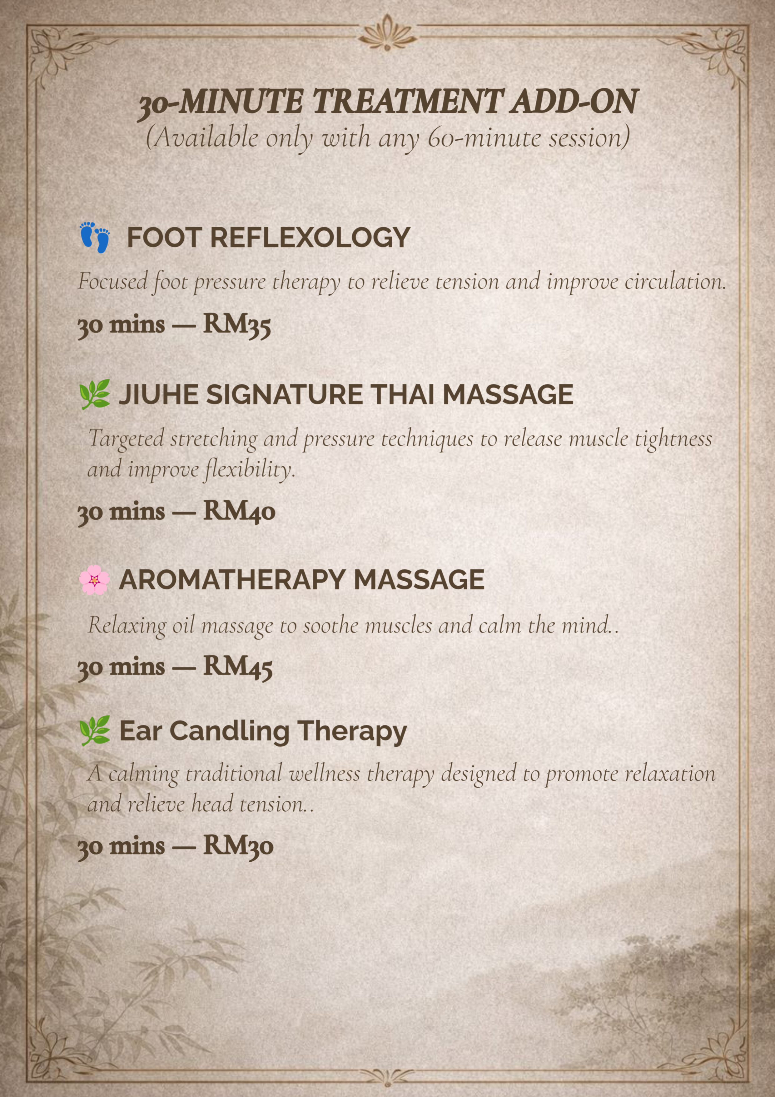 Menu page